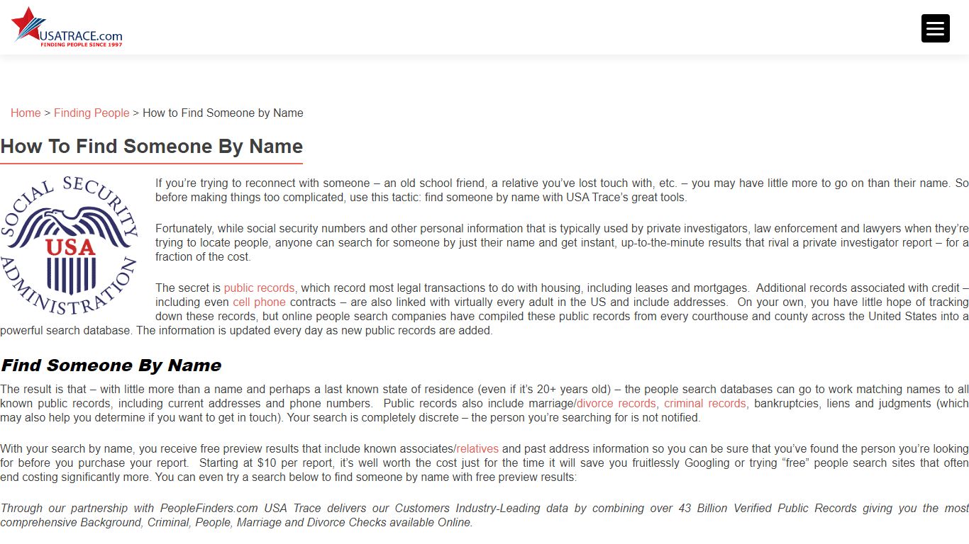 How to Find Someone by Name in the USA | USATrace.com